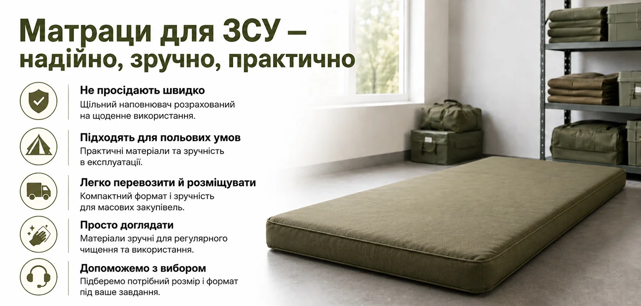 Армійські матраци для ЗСУ