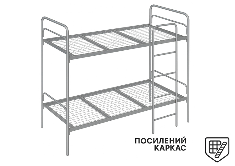 Фото Ліжко армійське двоярусне Persei Double Plus 80x190 см / посилена металева рама (2630362) - matras-online.com.ua