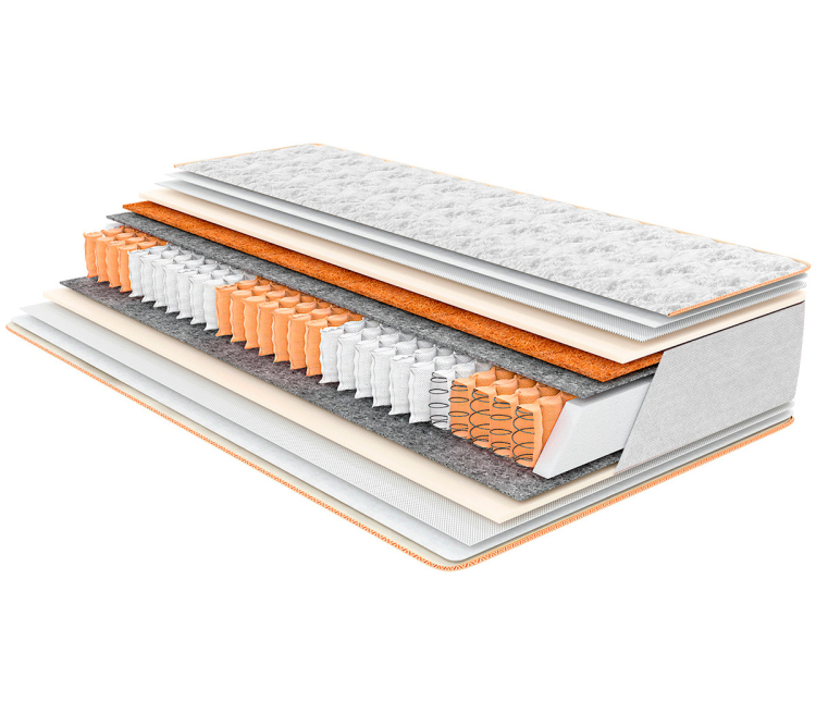 Фото Матрас Persei Organic Pocket Spring Cocos (110) 60x120x19 см / 2в1 умеренно-жесткий + жесткий (2746748) - matras-online.com.ua