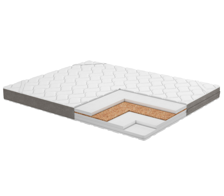 Фото Матрац Persei Relax DeLuxe Cocos 60x120x8 см / 2в1 середня жорсткість + помірно-жорсткий (2778309) - matras-online.com.ua