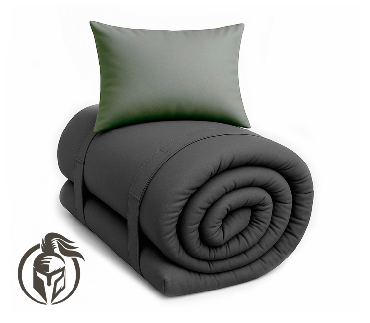 Фото Матрац солдатський Persei ECO Gray 60x200 см (2в1 матрац та подушка) - matras-online.com.ua
