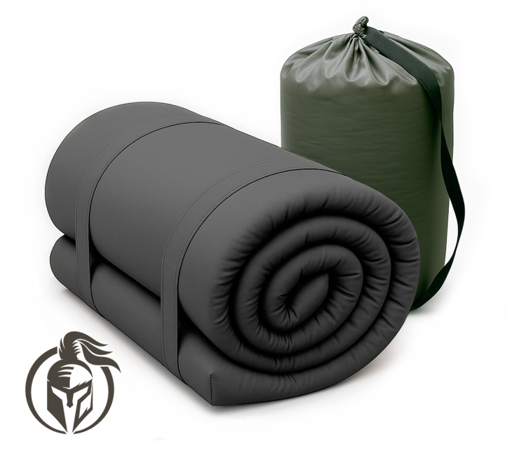 Фото Матрац солдатський Persei ECO Gray 60x200 см (2в1 матрац та сумка) - matras-online.com.ua