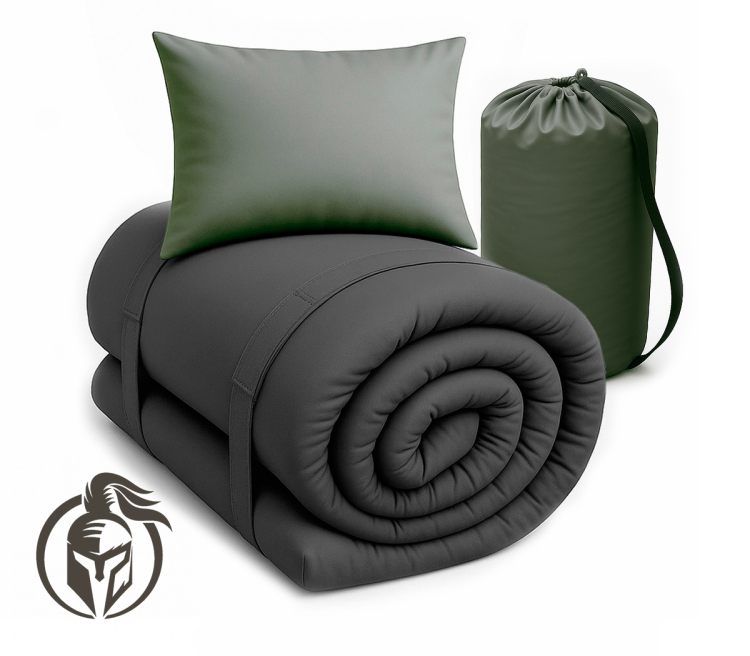 Фото Матрац солдатський Persei ECO Gray 60x200 см (3в1 матрац, сумка та подушка) - matras-online.com.ua