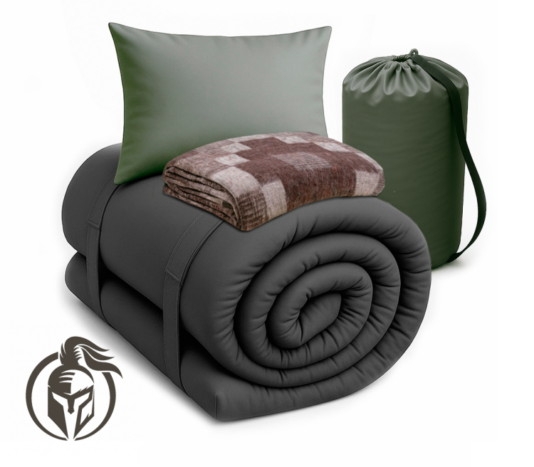 Фото Матрац солдатський Persei ECO Gray 60x200 см (4в1 матрац, сумка, подушка та ковдра) - matras-online.com.ua