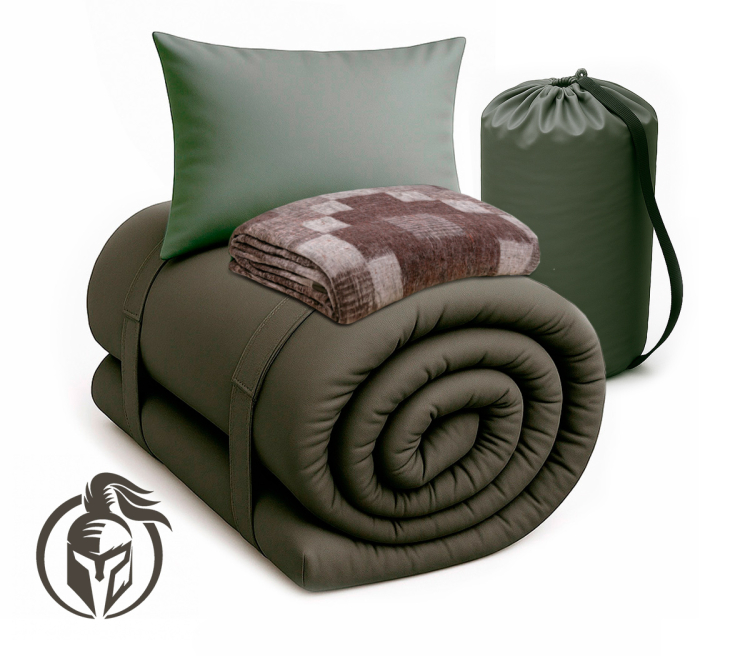 Фото Матрас солдатский Persei ECO Oliva 60x200 см (4в1 матрас, сумка, подушка и одеяло) - matras-online.com.ua Фото Матрас солдатский Persei ECO Oliva 60x200 см (4в1 матрас, сумка, подушка и одеяло) - matras-online.com.ua