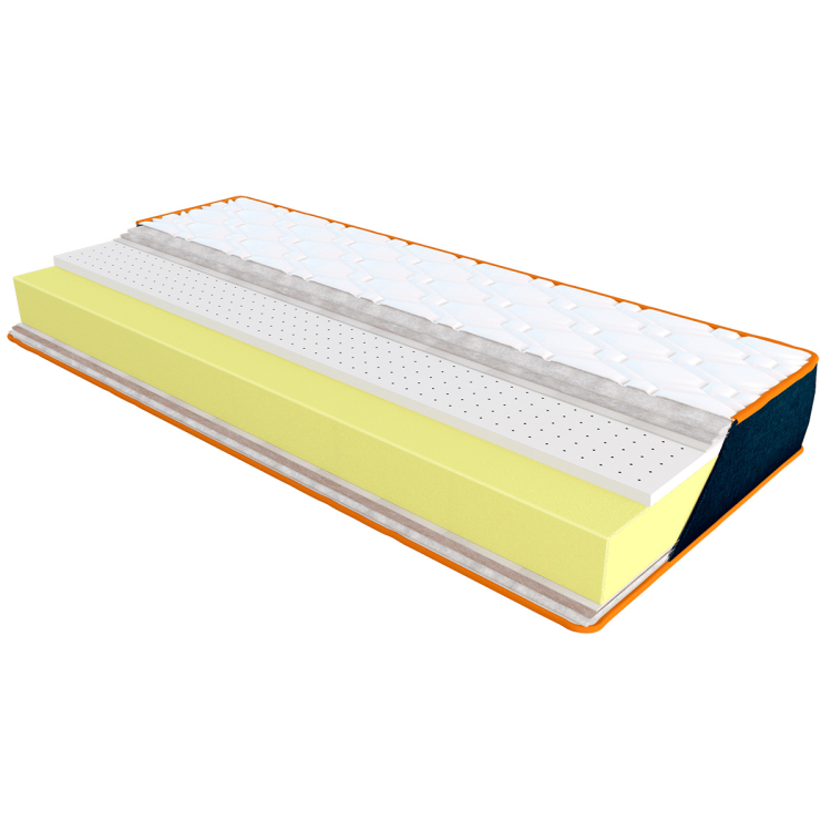 Фото Матрац Denim Navy / висота 19 см / 2в1 помірно-жорсткий + жорсткий (2793528) - matras-online.com.ua