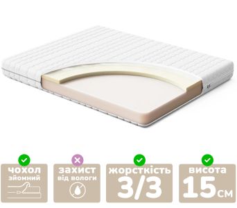 Безпружинний матрац Persei Relax Couzise / висота 15 см