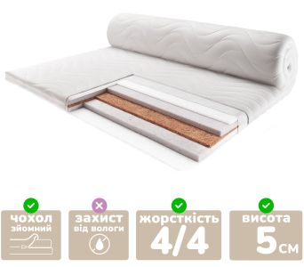 Матрац Persei Flex Roll Air UP Cocos / висота 5 см / помірно-жорсткий