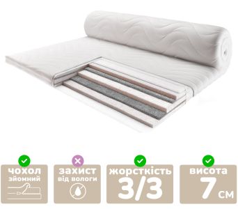 Матрас Persei Flex Roll Air UP Plus / высота 7 см / средняя жесткость