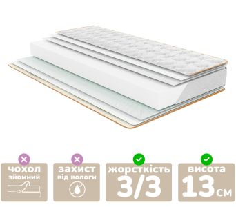 Матрац Persei Organic Simple Plus / висота 13 см / середня жорсткість