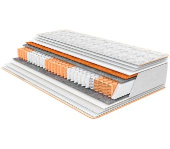 Матрс Persei Organic Pocket Spring Cocos / высота 19 см / 2в1 средняя жесткость + умеренно-жесткий