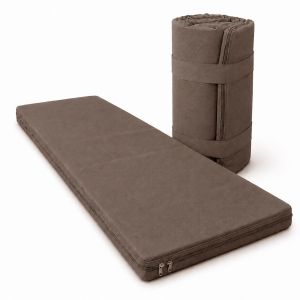 Матрац в укриття Persei ECO Olive / висота 4 см / 2в1 середня жорсткість + помірно-жорсткий